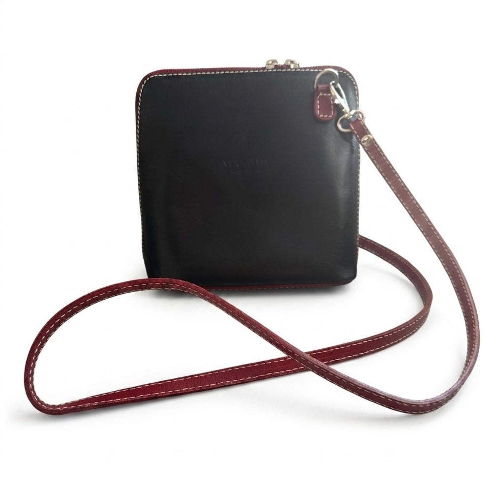 Vera Pelle small Italian leather crossbody bag